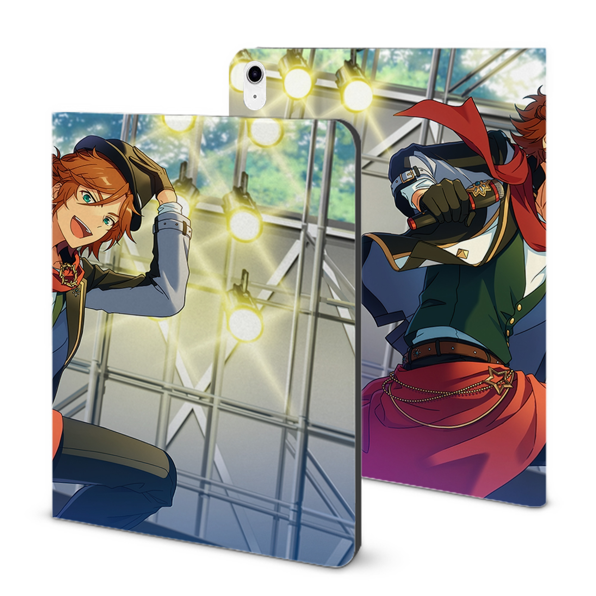 （画像用） あんさんぶるスターズ! Ensemble Stars IPad ケース ブック型 PUレザー TPU 耐衝撃 軽量 薄型 ペン収納なし 全面保護 IPad 各モデル対応